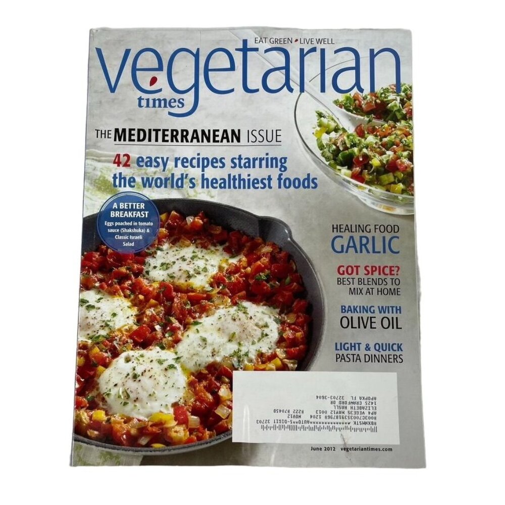 Vegetarian Times Magazine u Jun 2012 Vol 38  No 6  Issue 394 Mediterranean Recip